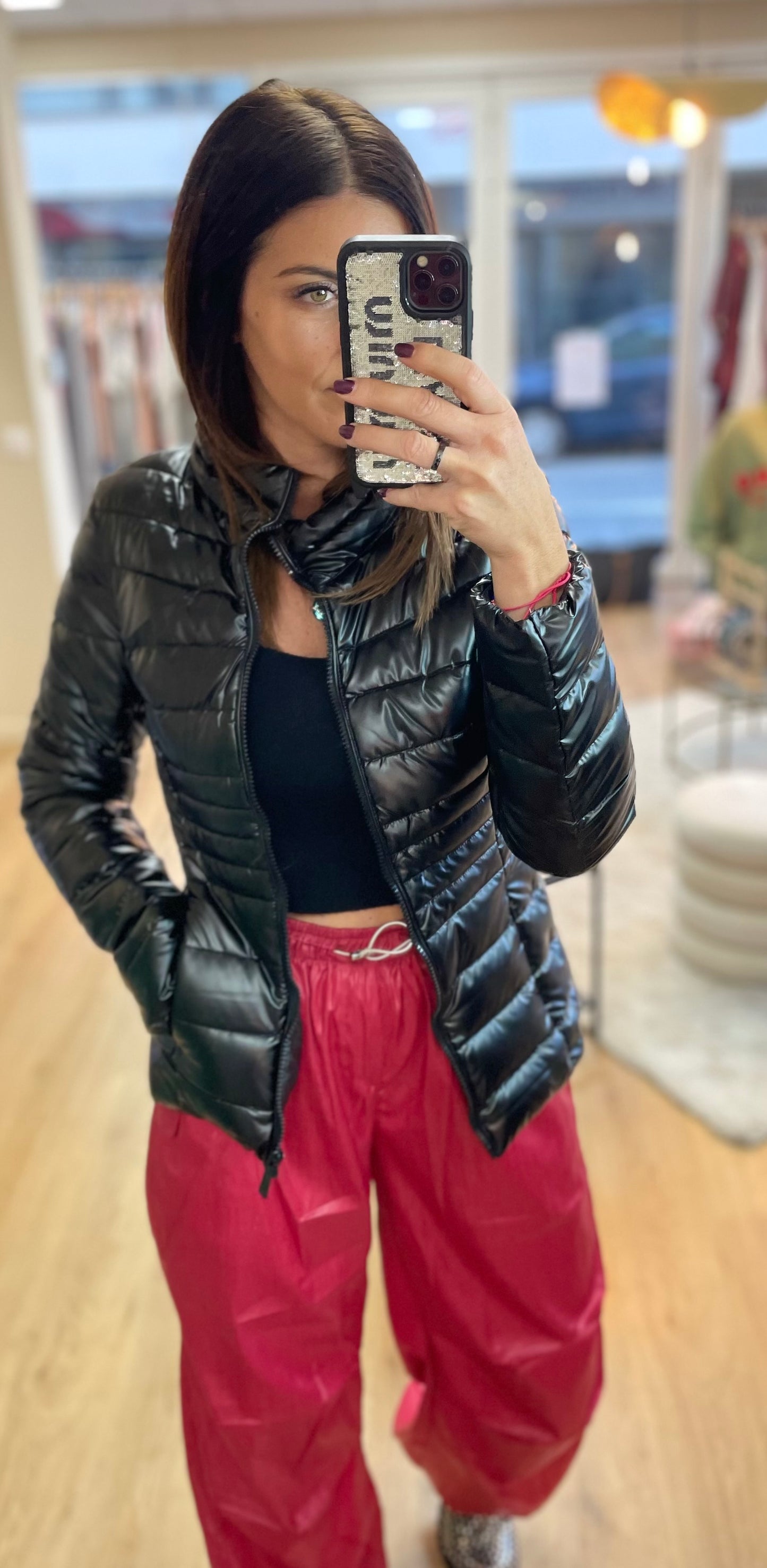 Doudoune noire femme tendance