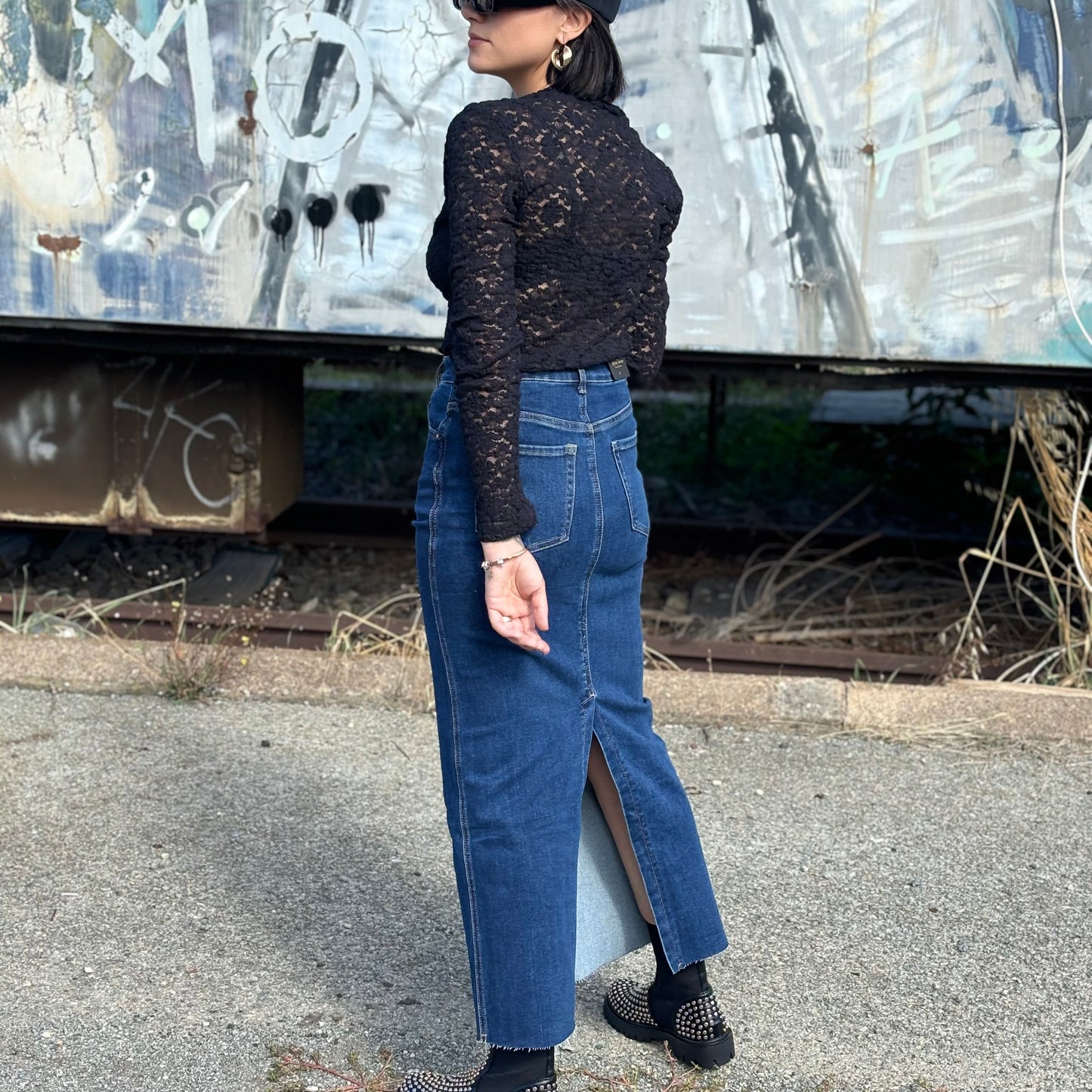 JUPE LONGUE JEANS (Blue)