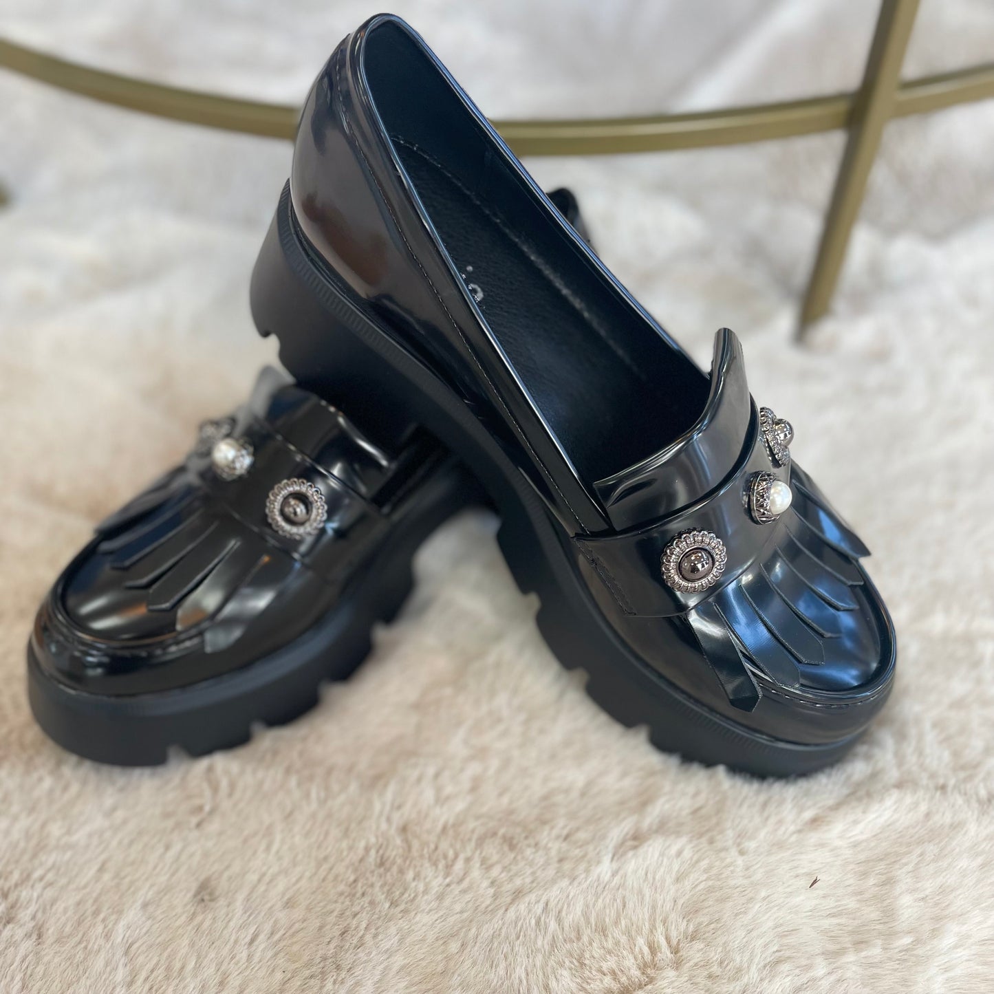 Mocassin noir vernis 