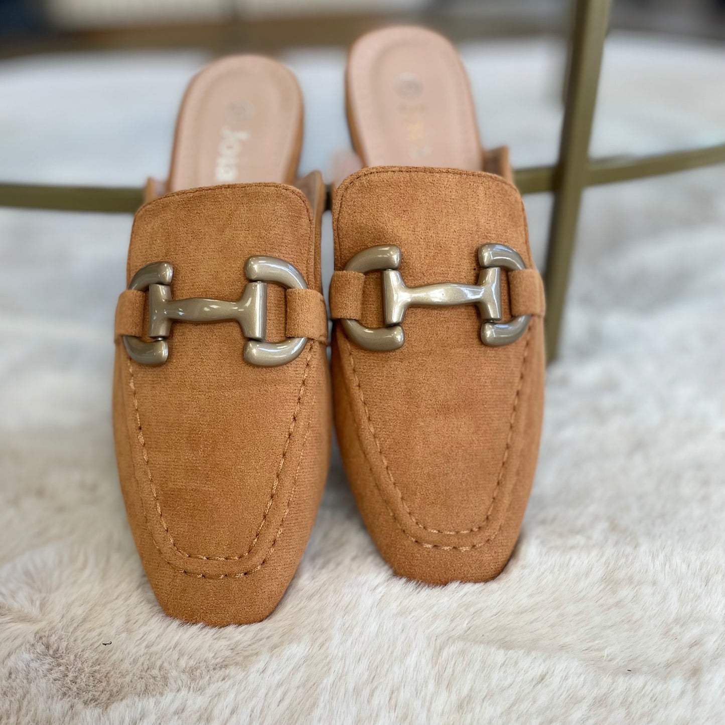 Mocassin en daim camel 